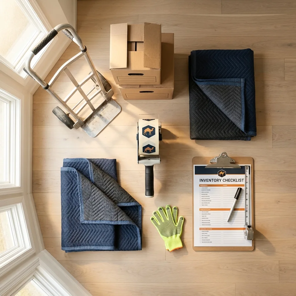 Professional moving supplies and packing materials layout for Keytesville residential relocations